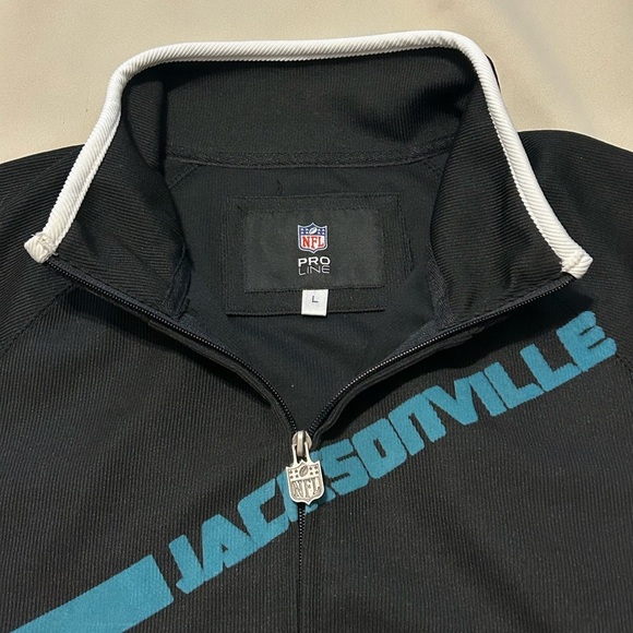 Vintage NFL Proline Jacksonville Jaguars Ribbed Zipper Jacket - L - Picture 7 of 14